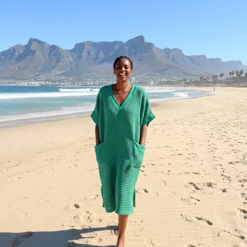 Marina Kaftan Long Length – Waffle Weave